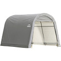 Abri de jardin 9m² démontable à toit arrondi en acier et polyéthylène gris – Shelter Logic