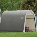 Abri de jardin 9m² démontable à toit arrondi en acier et polyéthylène gris – Shelter Logic