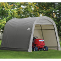 Abri de jardin 9m² démontable à toit arrondi en acier et polyéthylène gris – Shelter Logic