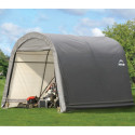 Abri de jardin 9m² démontable à toit arrondi en acier et polyéthylène gris – Shelter Logic