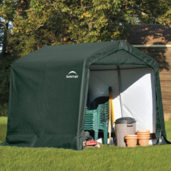 Abri de jardin 5,76m² démontable en acier et polyéthylène vert – Shelter Logic