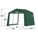 Abri de jardin 5,76m² démontable en acier et polyéthylène vert – Shelter Logic