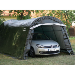 Garage 18,3m² démontable à toit arrondi en acier et polyéthylène vert – Shelter Logic