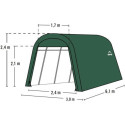 Garage 18,3m² démontable à toit arrondi en acier et polyéthylène vert – Shelter Logic