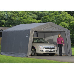 Garage 18,13m² démontable en acier et polyéthylène gris – Shelter Logic