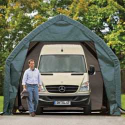 Garage 23,8m² démontable en acier et polyéthylène vert – Shelter Logic