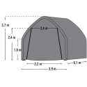Garage 23,8m² démontable en acier et polyéthylène vert – Shelter Logic