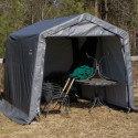 Abri de jardin 9m² démontable en acier et polyéthylène gris – Shelter Logic