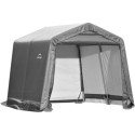 Abri de jardin 9m² démontable en acier et polyéthylène gris – Shelter Logic
