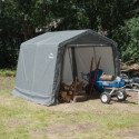 Abri de jardin 9m² démontable en acier et polyéthylène gris – Shelter Logic