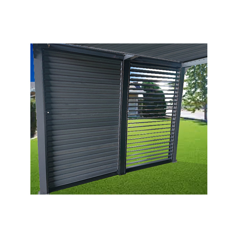 Panneaux de ventelles amovibles pour côté 3m des pergolas bioclimatiques 7,20m² et 10,80m² HABRITA