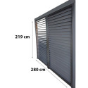 Panneaux de ventelles amovibles pour côté 3m des pergolas bioclimatiques 7,20m² et 10,80m² HABRITA