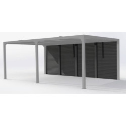 Panneaux de ventelles amovibles pour côté 3,60m des pergolas bioclimatiques 10,80m² et 21,52m² HABRITA