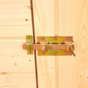 Abri mural en bois brut 0,70m² avec 3 étagères de rangement - Habrita