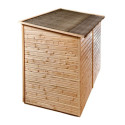 Abri mural en bois brut 2,37m² avec large double porte - Habrita