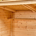 Abri mural en bois brut 2,37m² avec large double porte - Habrita