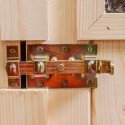 Abri mural en bois brut 2,37m² avec large double porte - Habrita