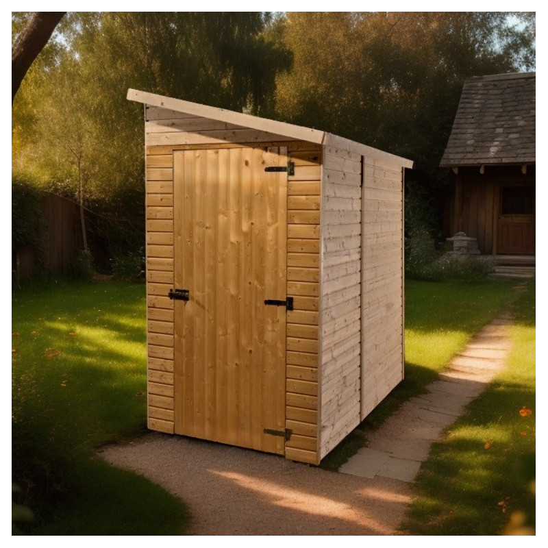 Abri mural en bois brut 2,27m² avec porte latérale - Habrita