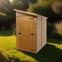 Abri mural en bois brut 2,27m² avec porte latérale - Habrita