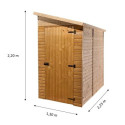 Abri mural en bois brut 2,27m² avec porte latérale - Habrita