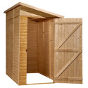 Abri mural en bois brut 2,27m² avec porte latérale - Habrita