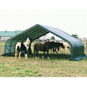 Abri pour animaux 40,9m² démontable en acier et polyéthylène vert – Shelter Logic