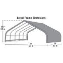 Abri pour animaux 40,9m² démontable en acier et polyéthylène vert – Shelter Logic