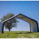 Abri pour animaux 49,6m² démontable en acier et polyéthylène vert – Shelter Logic