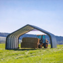 Abri pour animaux 49,6m² démontable en acier et polyéthylène vert – Shelter Logic