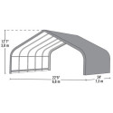 Abri pour animaux 49,6m² démontable en acier et polyéthylène vert – Shelter Logic