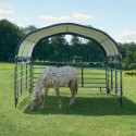 Auvent démontable 370x370x170cm en acier et polyéthylène vert – Shelter Logic