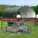 Auvent démontable 370x370x170cm en acier et polyéthylène vert – Shelter Logic