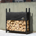 Abri bûches en acier et polyester 300D capacité 1m³ noir - ShelterLogic