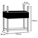 Abri bûches en acier et polyester 300D capacité 1m³ noir - ShelterLogic