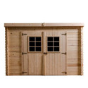 Abri de jardin en bois massif 6,04m² monopente – Habrita