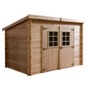 Abri de jardin en bois massif 6,04m² monopente – Habrita