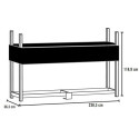 Abri bûches en acier et polyester 300D capacité 2m³ noir - ShelterLogic