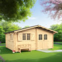 Abri de jardin en bois massif 22,87m² – Habrita