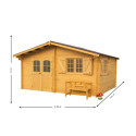 Abri de jardin en bois massif 22,87m² – Habrita