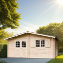 Abri de jardin en bois massif 22,87m² – Habrita