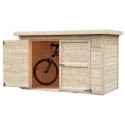 Abri à vélos en bois naturel 2,10m² Cykel + plancher – Baltic