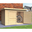 Abri à vélos en bois naturel 2,10m² Cykel + plancher – Baltic