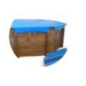 Bâche dhivernage pour piscine 620x310 cm PVC 550grm² anti-UV WaterClip - Bleu avec crochets et visserie inox