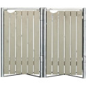 Cache-poubelle 2 compartiments Müllbox en bois traité gris 2x140L – HIDE