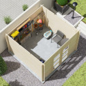 Abri de jardin monopente en bois massif 8,9m² JUNO Modern - Cerland
