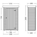 Armoire de jardin en bois massif traité autoclave 0,72m² THEO - Cerland