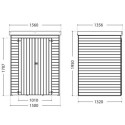 Armoire de jardin en bois massif traité autoclave 1,98m² THEOFIL – Cerland