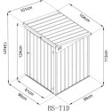 Cache-poubelle simple en acier pour conteneurs 240L – Westmann