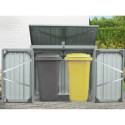 Cache-poubelle double en acier pour conteneurs 240L – Westmann