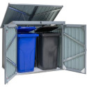 Cache-poubelle double en acier pour conteneurs 240L – Westmann